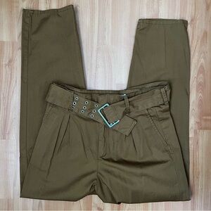Zara Brown Pants With Belt